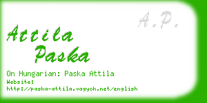 attila paska business card